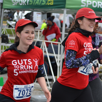 Maria Glidden and Rob Trewartha of the "Guts to Run" team