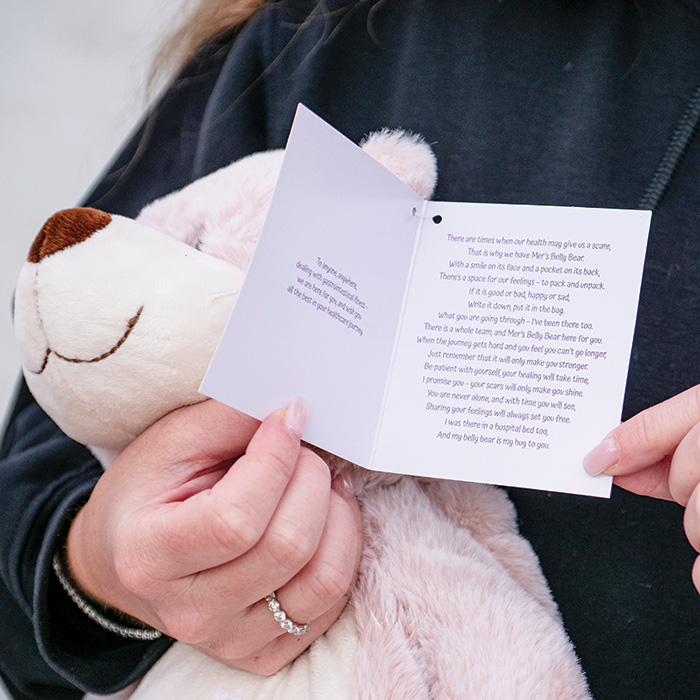 Inside of a Mer's Belly Bear card