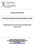 Cover of the 2008 Impact of IBD in Canada Report