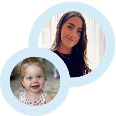 A young child with pediatric iBD and a young adult with IBD