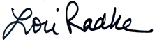 Lori Radke's signature
