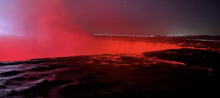 Niagara Falls lit up for November Awareness