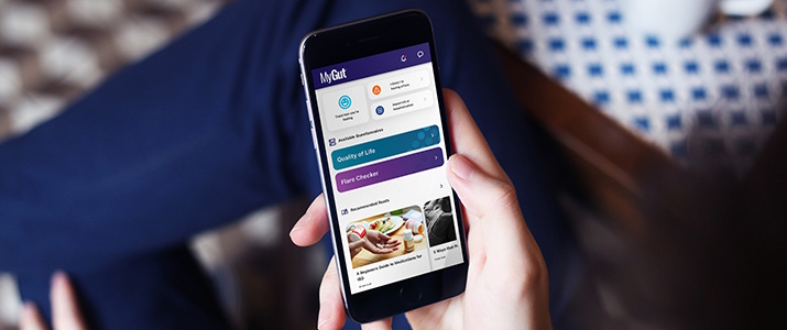 MyGut® displayed on a mobile device