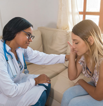 Doctor discussing mental health with a patient
