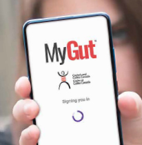 MyGut app viewed on an Iphone