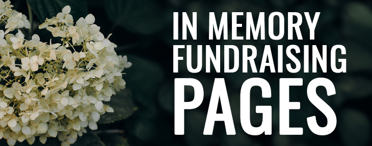 In Memory Fundraising Pages graphic