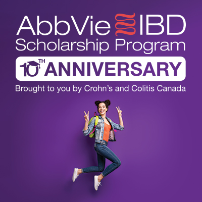 Image states AbbVie IBD Scholarship brought to you by Crohn