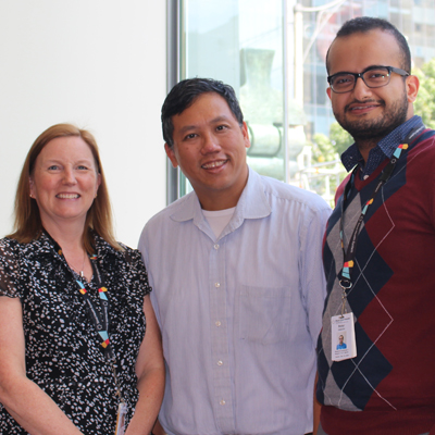 Pictured from Left to Right: Shelley Bouchard, RN; Geoffrey C. Nguyen, MD, PhD, FRCPC, AGAF; Peter Habashi, RN