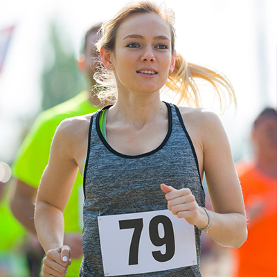 Woman participating in the SunRun