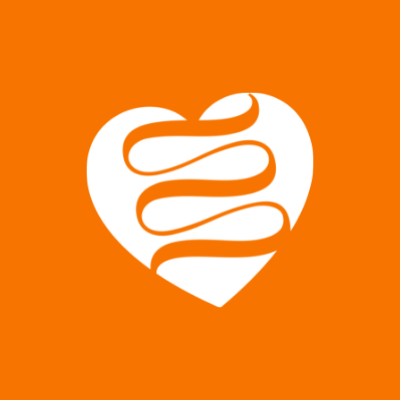 Orange Caring Heart