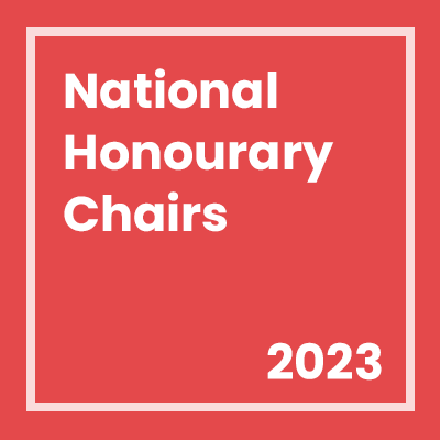 National Honourary Chairs on red background